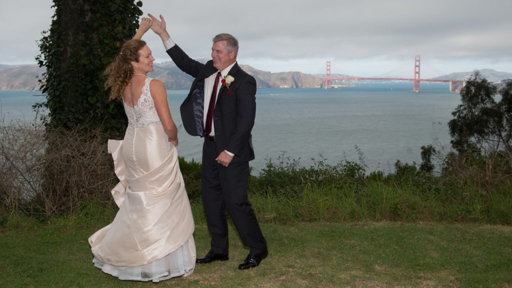 Spinning Bride at the Golden Gate Bridge