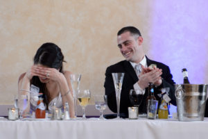 Bride and Groom laughing