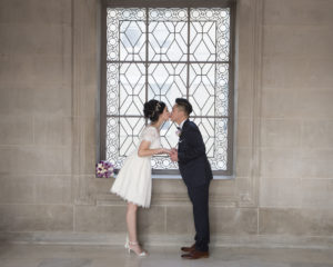 Wedding Kiss at City Hall