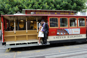 San Francisco Cable Car wedding photography