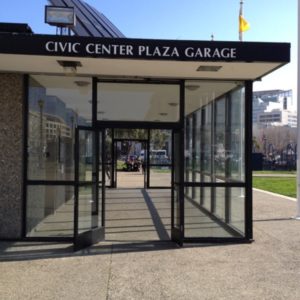 Parking Garage Walking Entrance for City Hall