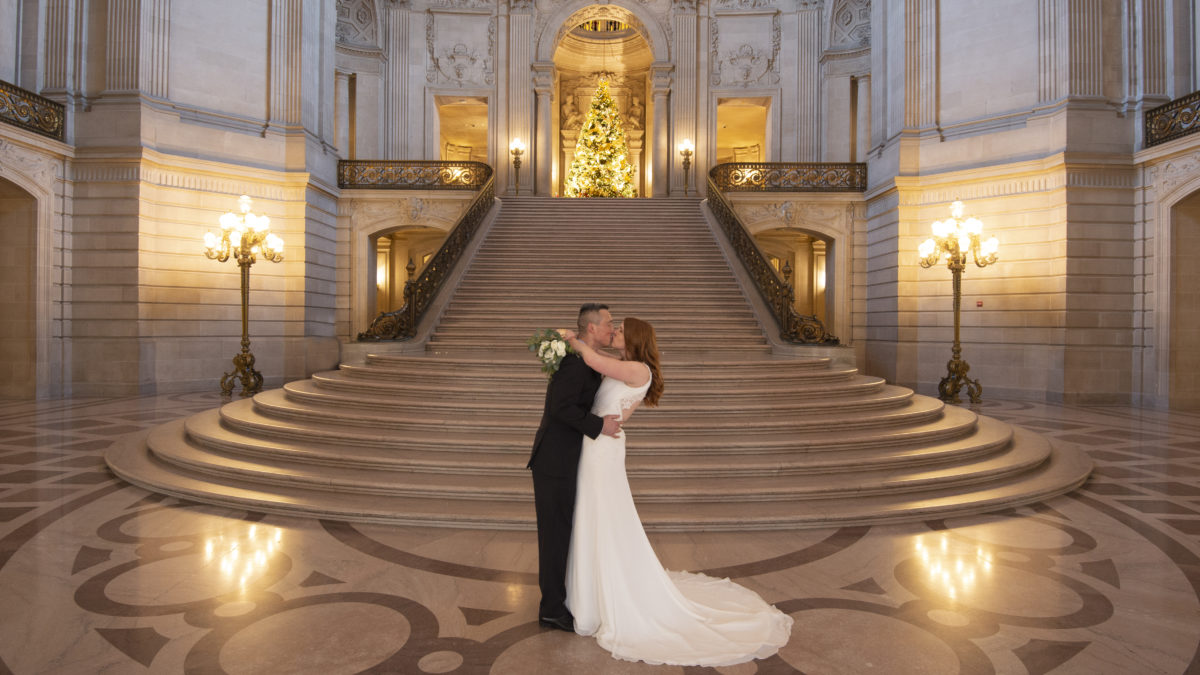 Christmas at SF City Hall on the Grand Staircase