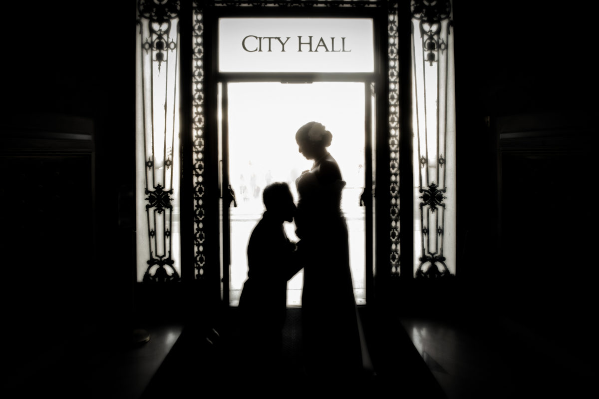 Maternity photography at San Francisco City Hall