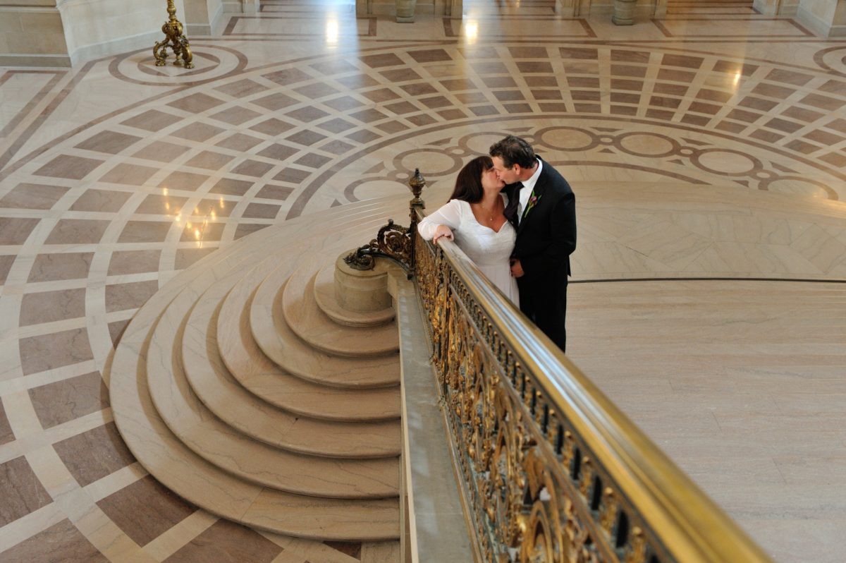 Railing image at the Grand Staircase at SF city hall