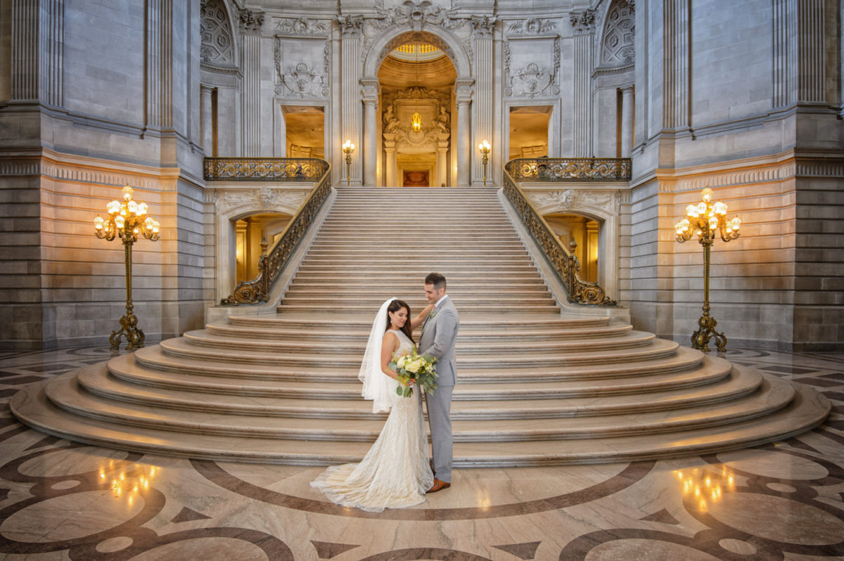 Golden Grand Staircase at San Francisco city hall