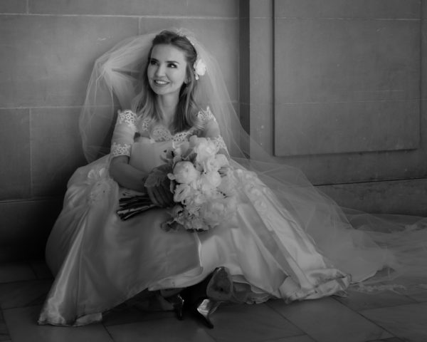 Bride Resting before  reserved wedding 4th floor