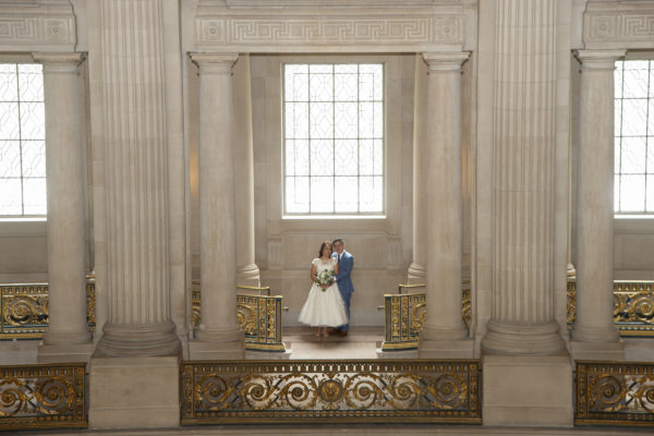 San Francisco city hall wedding photography showing amazing architecture 