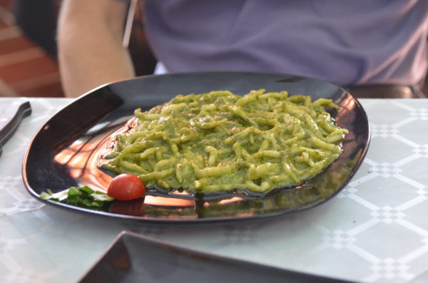 Italian Pasta with Pesto at a San Francisco wedding