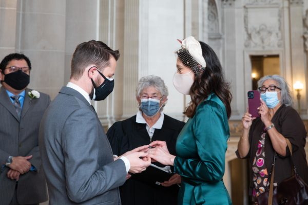 Marriage Ceremony in the San Francisco city hall Rotunda