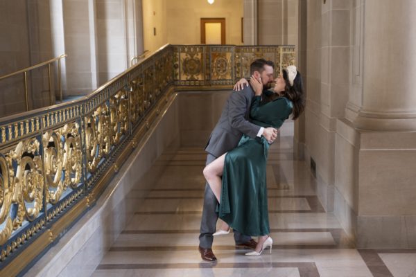 Dance Dip with bride and groom for San Francisco wedding