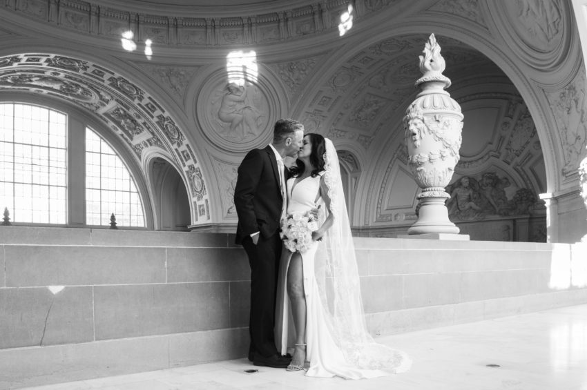 Black and White Wedding Photography at SF City Hall