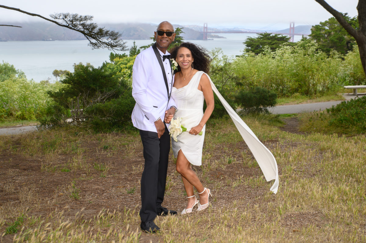 Foggy Golden Gate bridge wedding photography