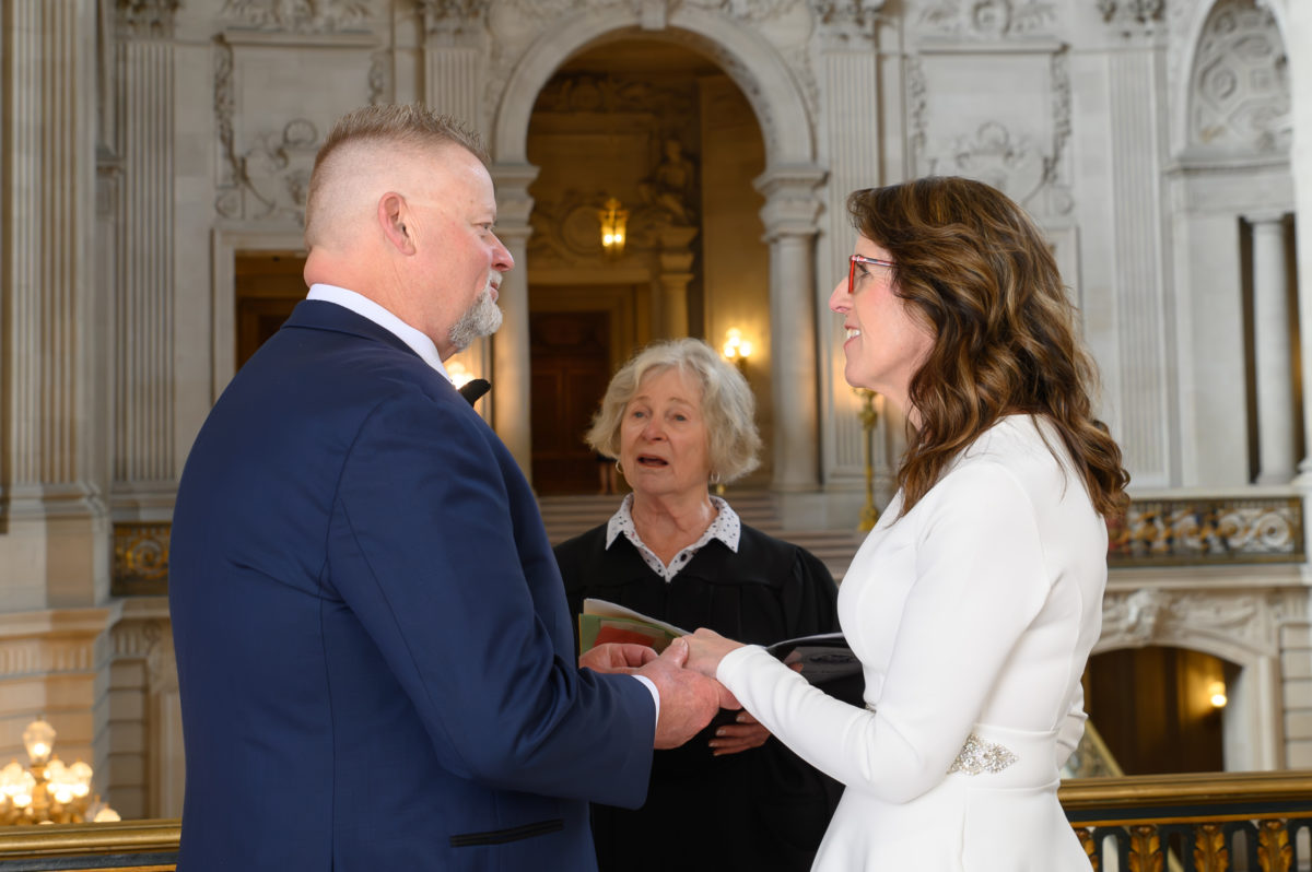 Private Ceremony for this city hall wedding with one of our recommended officiants