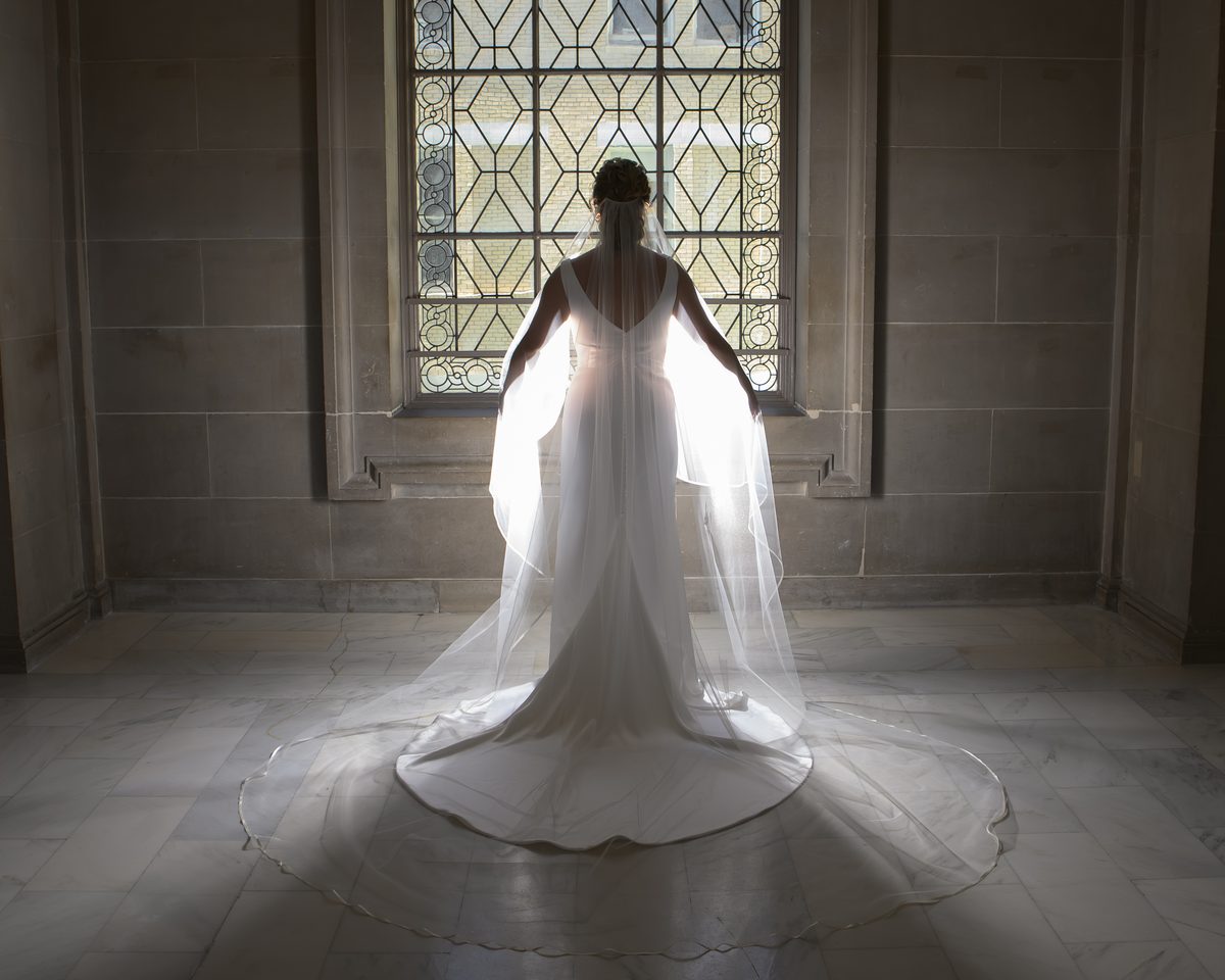 Glowing bride at San Francisco city hall